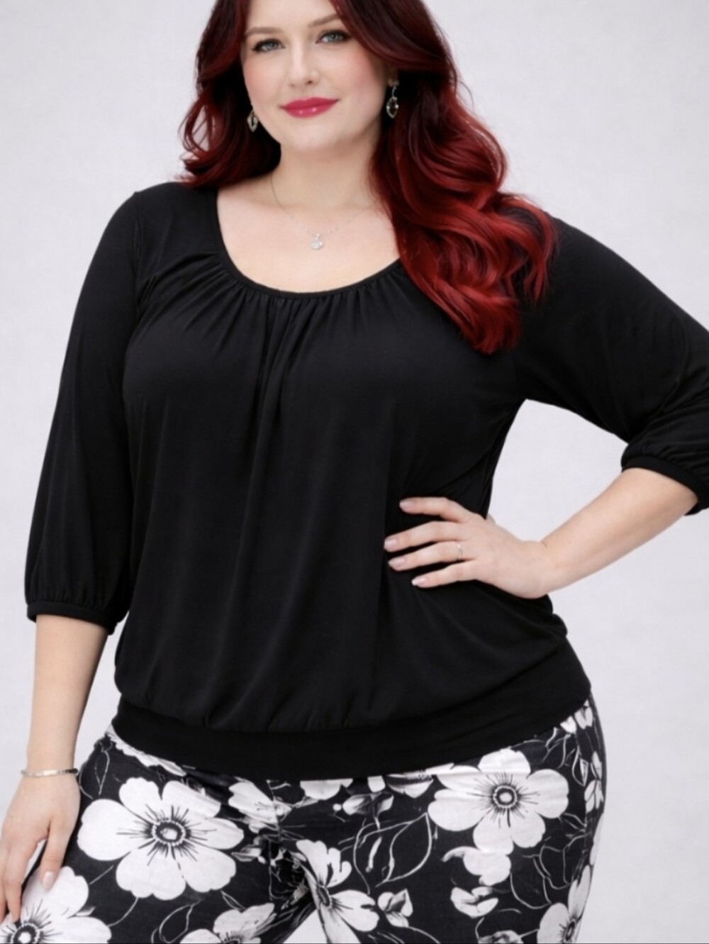 LA Blues | Vintage Y2K | Effortless Flowy Black Top | XL | Everyday Chic